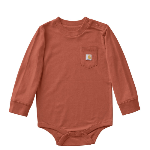 Kids' Long Sleeve Pocket Bodysuit - Homestead Red 9M