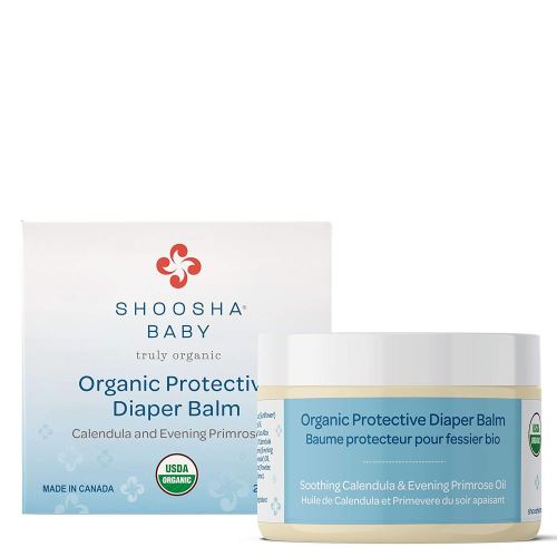 Shoosha Organic Diaper Balm for Sensitive Skin, Baby Diaper Rash Cream, Gluten-Free, Fragrance-Free, Hypoallergenic, 100% Biodegradable