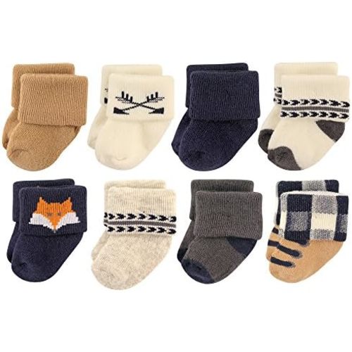 Hudson Baby Baby 8-pack Cotton Rich Newborn and Terry Socks