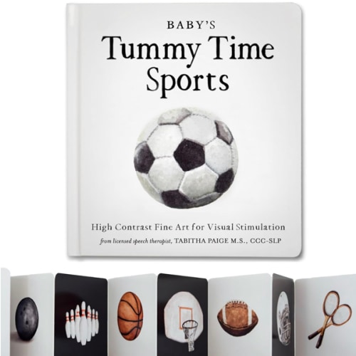 Baby's Tummy Time Sports: High-Contrast Fine Art for Visual Stimulation (Tabitha Paige Children's Book Series)