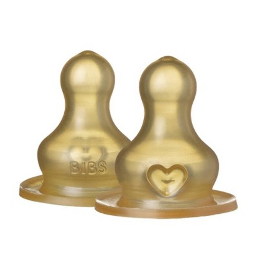 Bibs Latex Medium Flow Bottle Nipple - 2pk