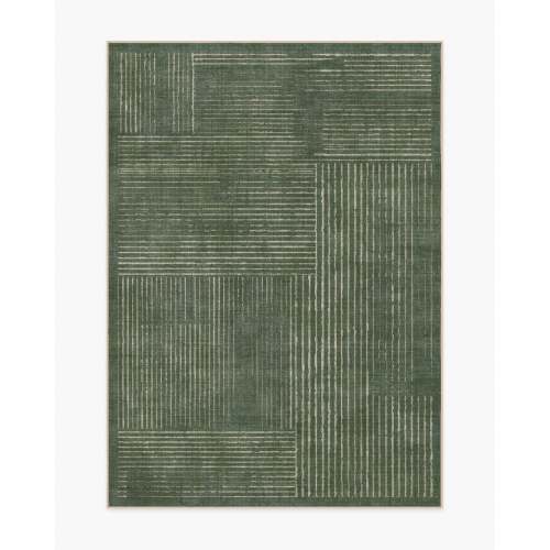Linear Oasis Green Rug | Ruggable US