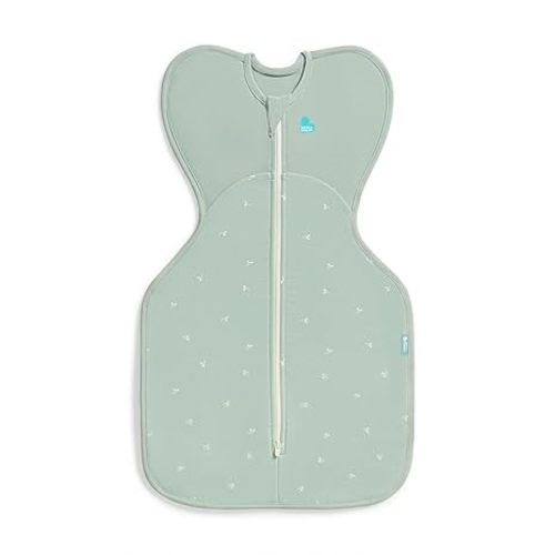 Love to Dream Swaddle UP, Baby Sleep Sack, 1.5 TOG, Self-Soothing, Longer Sleep, Snug Fit Helps Calm Startle Reflex, Newborn Essentials for Baby, Suitable for All Seasons, 8-13 lbs, Olive Twigs