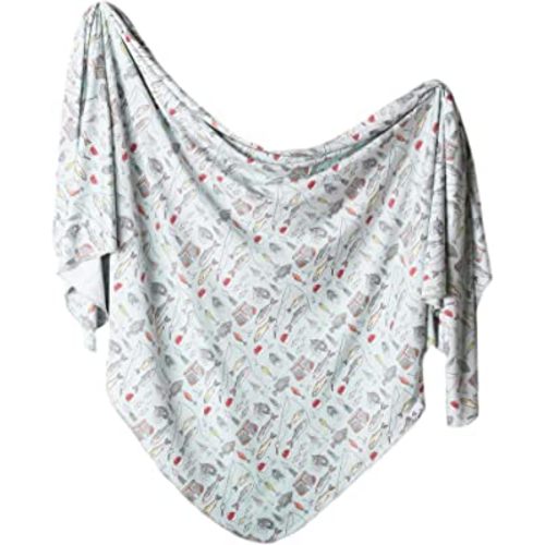 Copper Pearl Large Premium Knit Baby Swaddle Receiving Blanket Trout