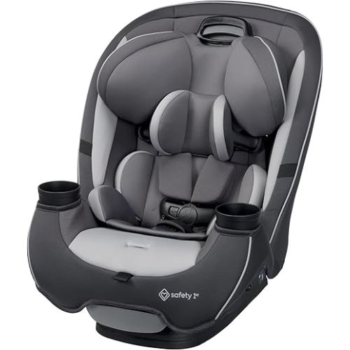 Safety 1st Grow and Go All-in-One Convertible Car Seat, Rear Facing, 5-40 lbs, Forward Facing (30–65 lbs), High Back Booster Seat 40-100 pounds, Iron Frost
