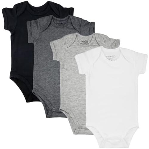 123 Bear Baby Cotton Spandex short-sleeve bodysuits unisex boy girl