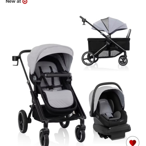 "Evenflo Transformer Travel System and Stroller Wagon with LiteMax NXT Infant Seat with SS - black"