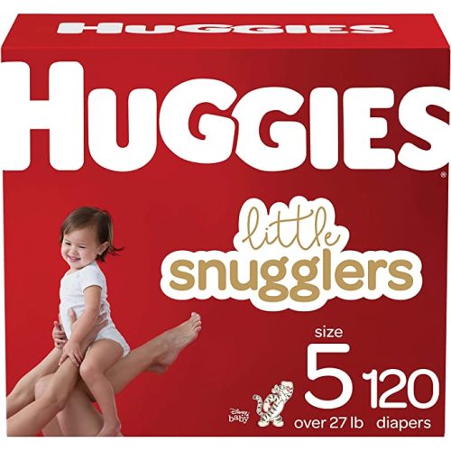 Baby Diapers Size 5, 120 Ct, Huggies Little Snugglers - Size 5 (120 Count)