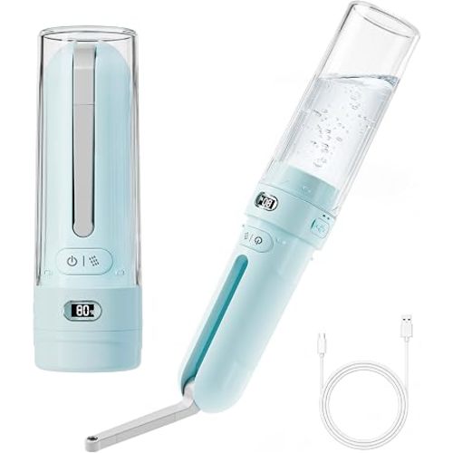 Electric Portable Bidet – Rechargeable Travel Bidet for Women Postpartum Care & Personal Hygiene | with 3 Pressure Modes for Home Travel & Camping (Aqua)