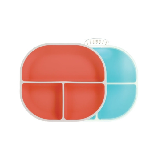 Rectangular Silicone Suction Plate (2 Pack) | Yellow / Blue