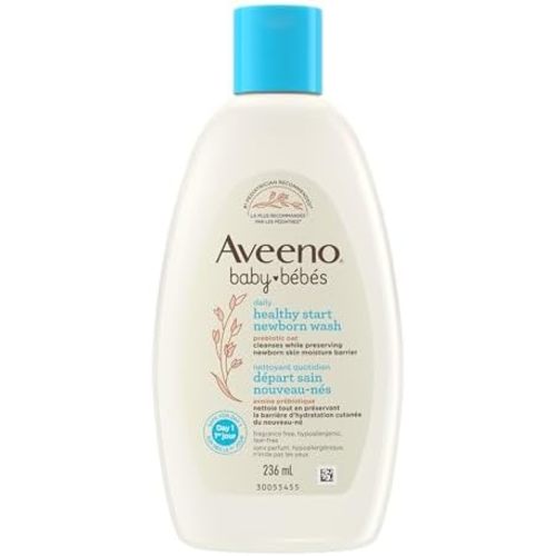 Aveeno Baby Daily Healthy Start Newborn Wash, Oat, Fragrance Free, 236 mL