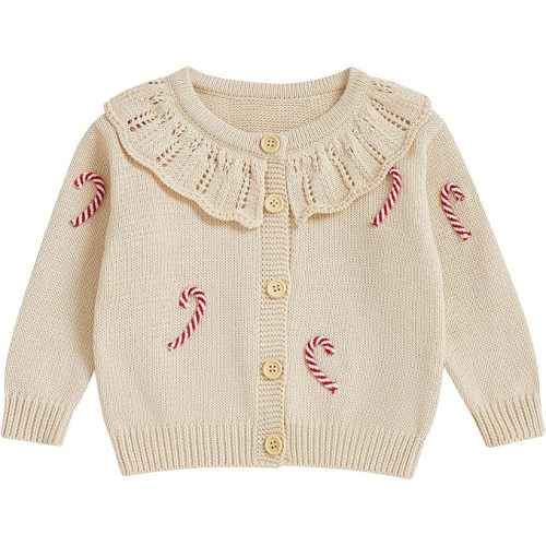 Baby Girl Cardigan Valentines Day Knit Sweater Love Heart Chunky Coat Knitwear Toddler Fall Winter Clothes