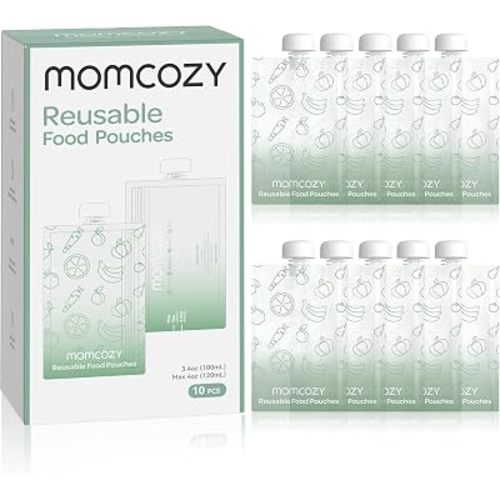 Momcozy Reusable Baby Food Pouches, Baby Food Maker Pouches for Toddlers