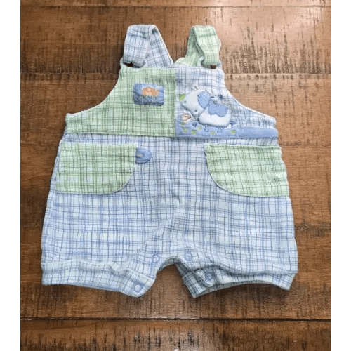 Vintage Baby Boy Friendly Farm Cotton Overalls