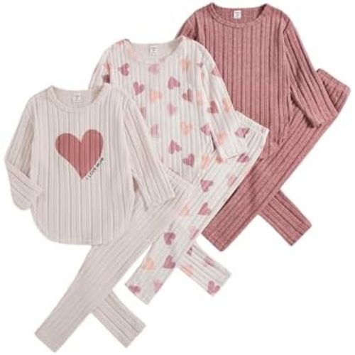 VARMILO Toddler Girl Clothes Sets Fall Warm Sweatshirt Pants Long Sleeve Winter Outfits Size 2-8 Years