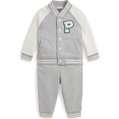 Fleece Baseball Jacket & Joggers Set, 12M