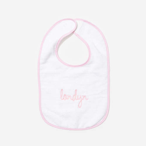Monogrammed Outline Baby Bib | Marleylilly