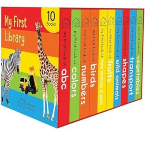 My First Library: Boxset of 10 Board Books for Kids