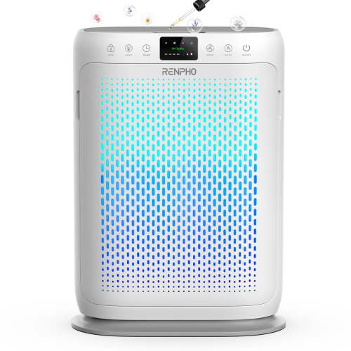 Renpho Air Purifier for Large Rooms, H13 HEPA Filter, PM2.5 Monitor, Removes Dust, Allergens, Odors, 2000 Sq.ft Coverage