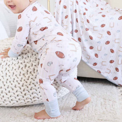 Tiny Touchdowns Convertible Zip Romper | Neutral