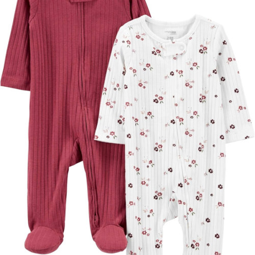 Simple Joys by Carter's Baby Boys' 2-pack 2-way Zip Textured Sleep and Play