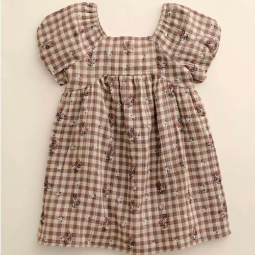 Brown Baby & Toddler Girl Little Co. by Lauren Conrad Organic Bubble Sleeve Dress