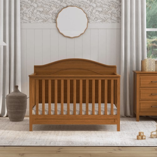 DaVinci Charlie 4-in-1 Convertible Crib, Greenguard Gold Certified, Chestnut
