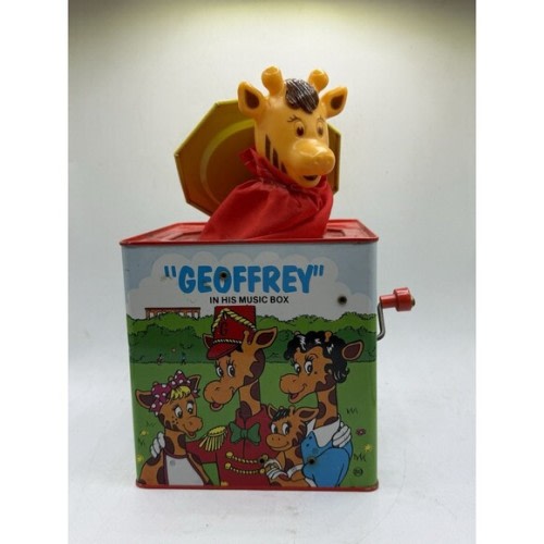 Vintage Carnival Toys R Us Geoffrey Metal Jack In The Box Toy : READ