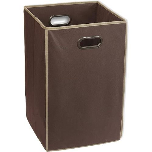 Simple Houseware Foldable Closet Laundry Hamper Basket, Brown
