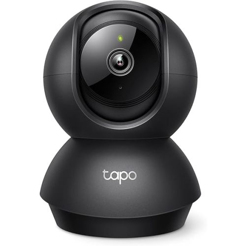 Tapo by TP-Link Pan/Tilt Security Camera for Baby Monitor, Pet Camera w/Motion Detection, 1080P, 2-Way Audio, Night Vision, Cloud & SD Card Storage, Works with Alexa & Google Home, Black (Tapo C201)