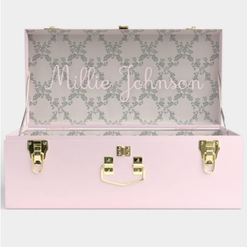 Petite Trunk - Pink - Ivy Trail / Embroidery