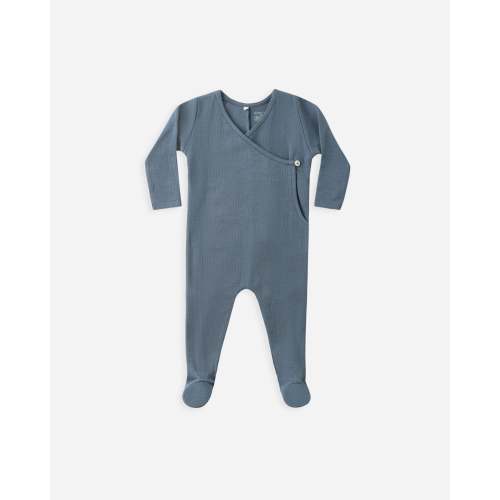 Pointelle Wrap Footie || Ocean – Quincy Mae