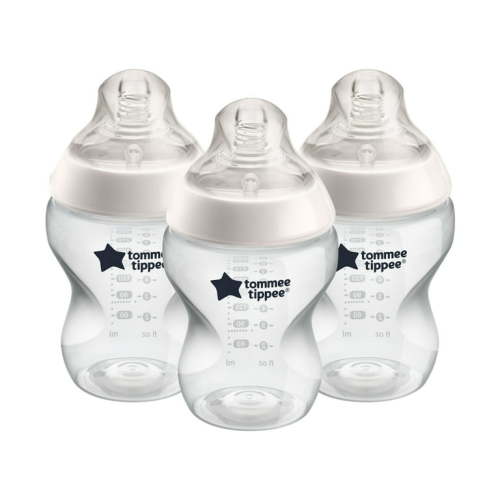 Tommee Tippee Closer to Nature Baby Bottles | Slow Flow Breast-Like Nipple with Anti-Colic Valve (9oz, 3 Count)