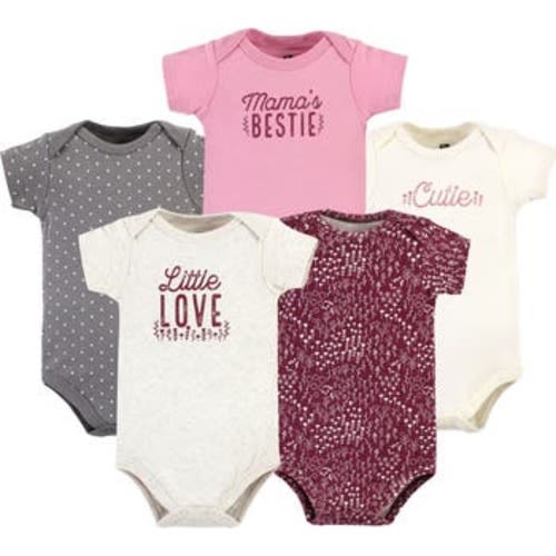 Cotton Bodysuits 5-Pack, Newborn