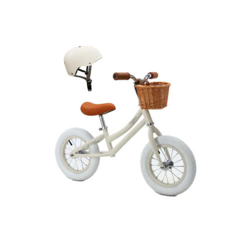 Baghera 12" Ivory White Balance Bike with Helmet – Tikes Bikes