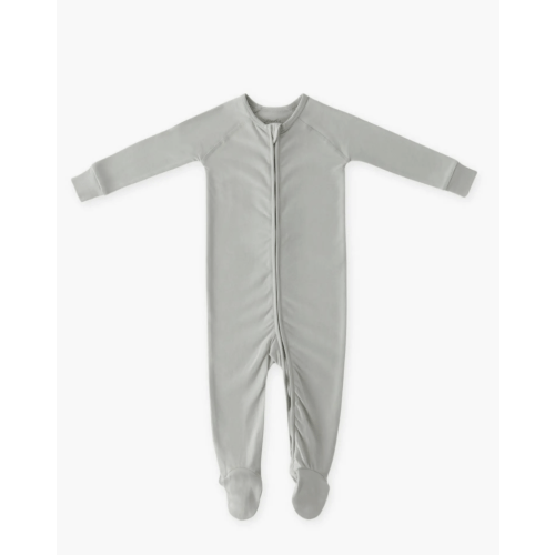 Pehr Fitted Organic Cotton One-Piece Footie Pajamas - Soft Sea, 3-6 months