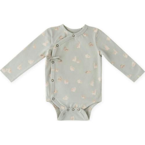 The Littles Long Sleeve Kimono One-Piece, Green (0-3 month or 3-6 month)