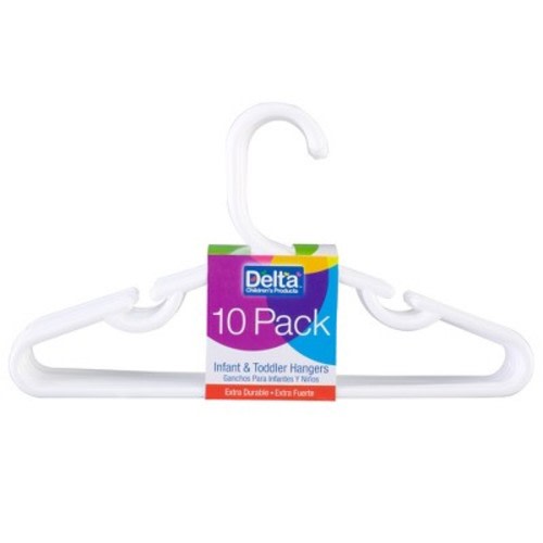 Delta Children® Nursery Hangers for Infants and Toddlers - 10pk - White