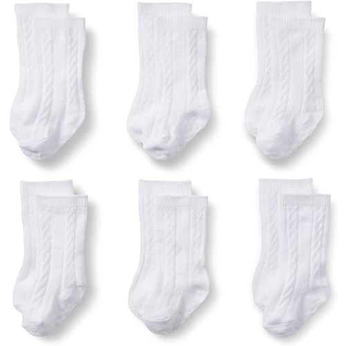Amazon Essentials x Sofia Grainge Unisex Toddlers and Babies' Cable Knit Knee-High Socks, 6 Pairs