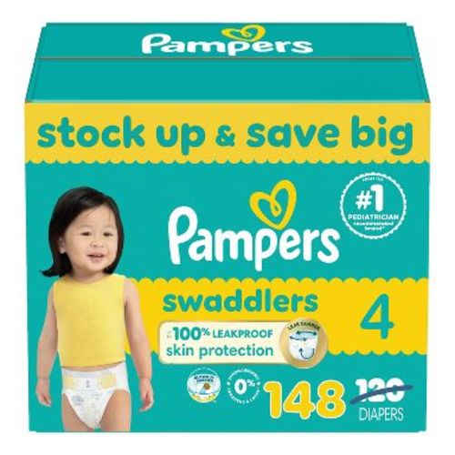 Pampers Swaddlers Sensitive Disposable Diapers - Size 4 - 148ct