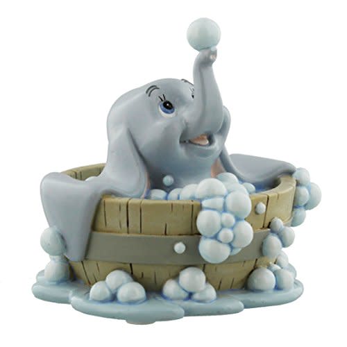 Happy Homewares Magical Moments Dumbo in Bath Resin Figurine - Baby Mine - A for a Fan - Officially Licensed