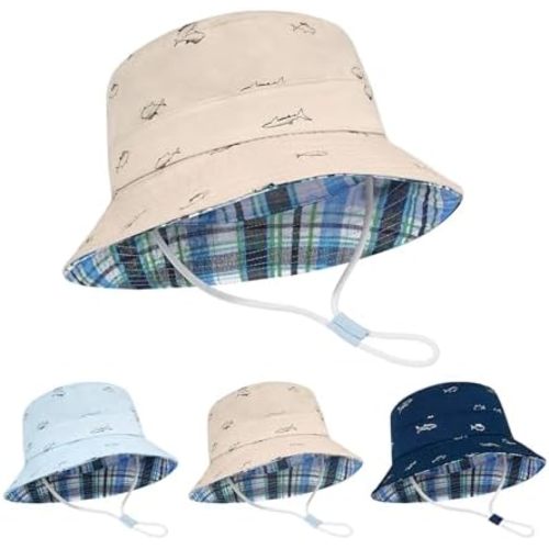 Durio Toddler Sun Hat - UPF 50+ Infant Newborn Summer Bucket Hats for Boy Girl, Wide Brim Baby Sun Hat for Beach Outdoor Play