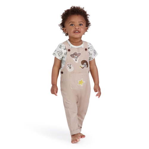 Toy Story Baby Boy 2 Piece Corduroy Overall Set, Sizes 0-24 Months