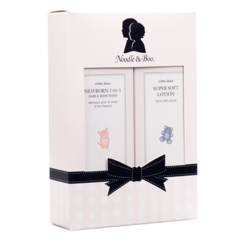 Noodle & Boo Bundle of Joy Newborn Baby Gift Set ; Newborn 2-in-1 Hair & Body Wash, Super Soft Baby Lotion