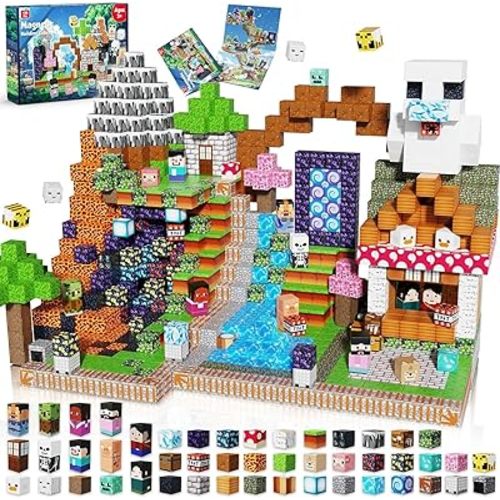 Magnetic Blocks - 150PCS Magnetic Building Blocks Cubes Adventurer, Magnet Toys for Kids Age 3+, Toy Building Set for Kids, Magnets Stacking Construction Birthday Gifts for Boys Girls Age 4-8, 8-12