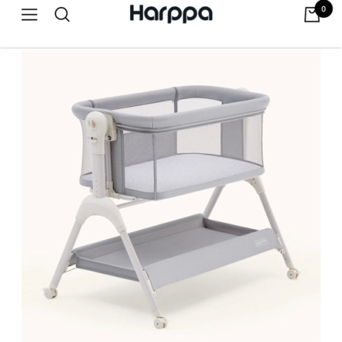 HARPPA Cuddly Sway | 3-in-1 Rocking Baby Bassinet & Bedside Sleeper with Anti-Reflux Mattress for Newborns | Attaches to Bed, Adjustable Height, Tool-Free Setup, Portable Wheels, CPSC Certified, Gentle Rocking Motion | Ideal for Infants, Safe Co-Sleeping