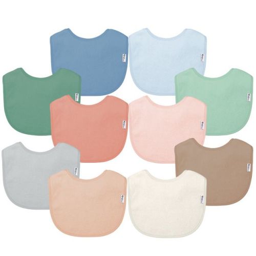 Stay-dry Everyday Bibs (10pk) - Blueberry Set 3-12mo