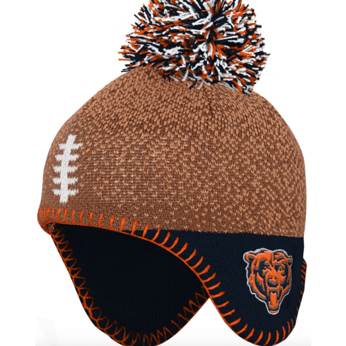 Infant Chicago Bears Outerstuff Brown Football Head Knit Hat