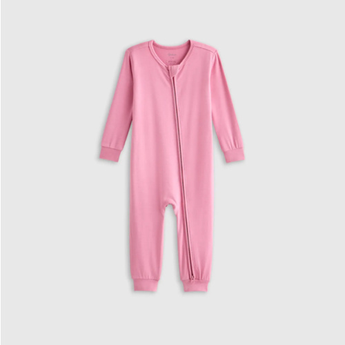 Bamboo One Piece Pajama - Baby in Misty Rose