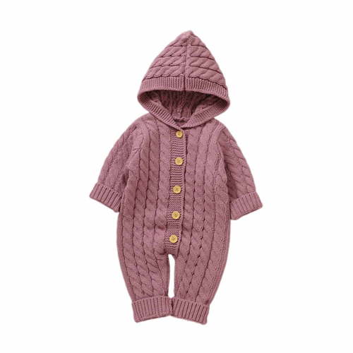 Timegard Infant Baby Clothes Newborn Knit Hoodies Onesie Button up Comfy Toddler Boys Girls Outfits